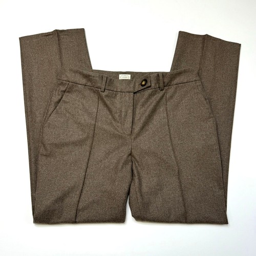 $1080 Agnona Heather Brown Wool Cashmere Dress Pants sz 44 8 - Picture 3 of 12