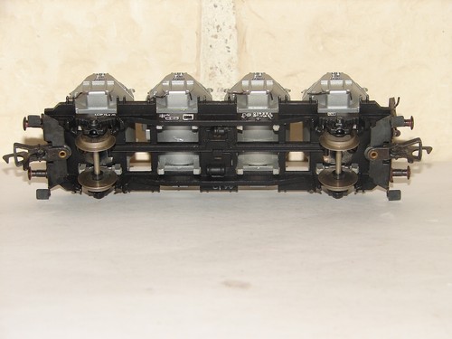 FLEISCHMANN ( 1473 F ) JOLI WAGON PORTE CONTENEURS A ESSIEUX DE LA DB HO - Foto 4 di 4