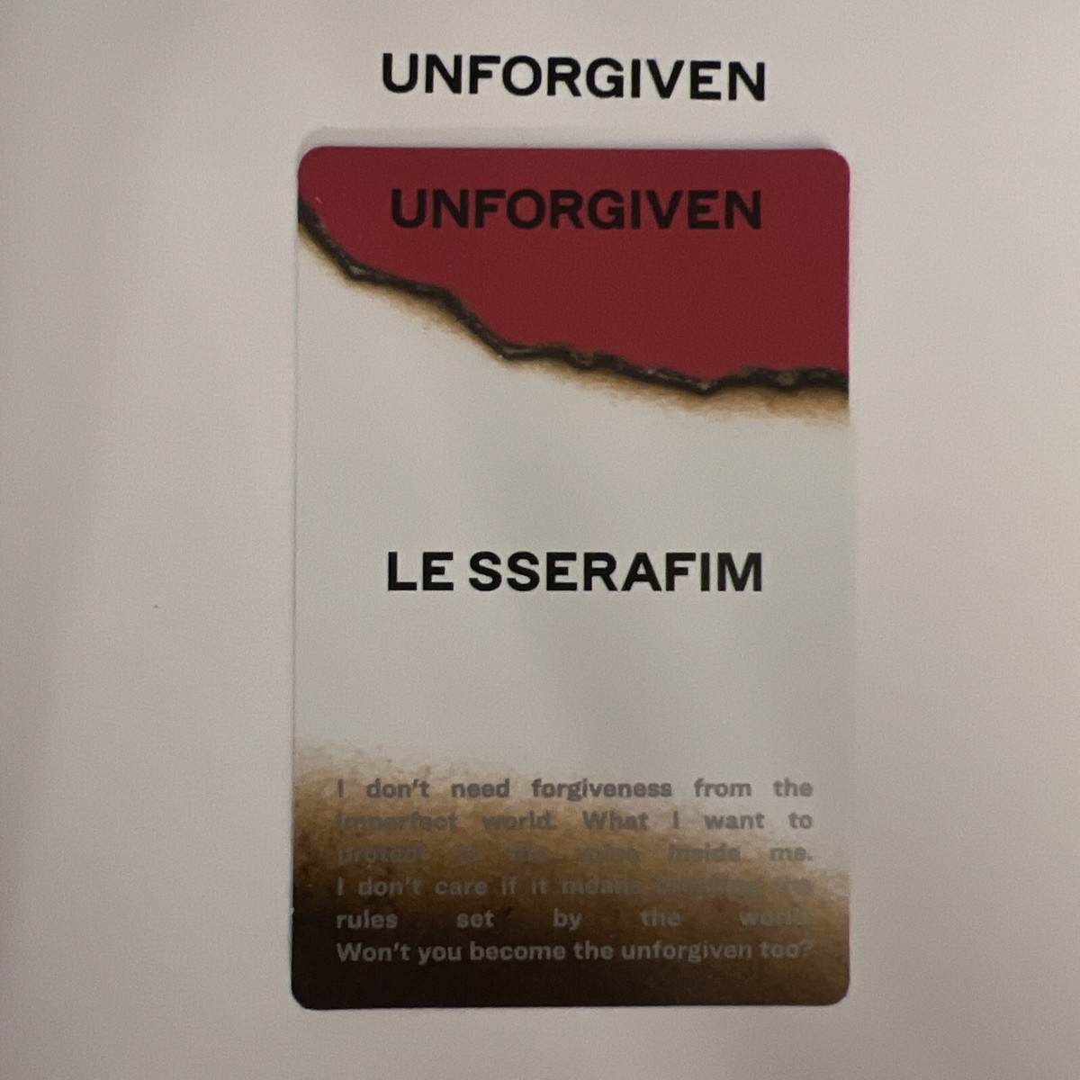 LE SSERAFIM カズハ Unforgivenサノクフォトカード2枚セット LE