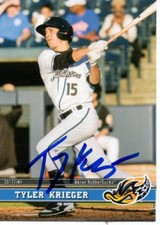 Tyler Krieger 2017 Akron RubberDucks Signed Card