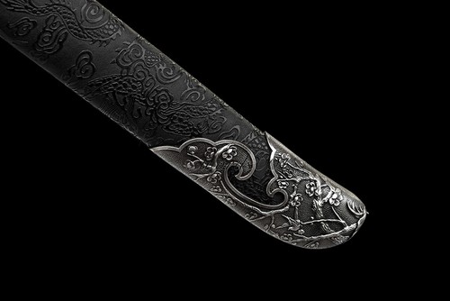 54 Inches Sharp Miao Dao Broadsword Chinese Saber Carbon Steel Kung Fu Sword - Picture 8 of 14