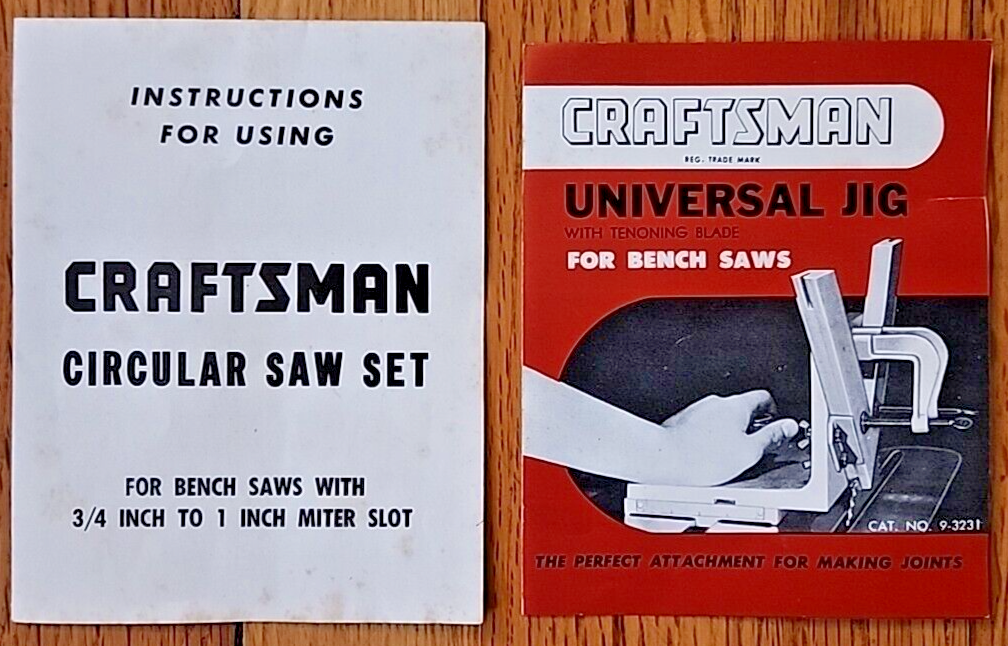 Maker`s 46様 Sears Craftsman Roebuck Simpsons 9-3530 Circular Saw Set for Bench