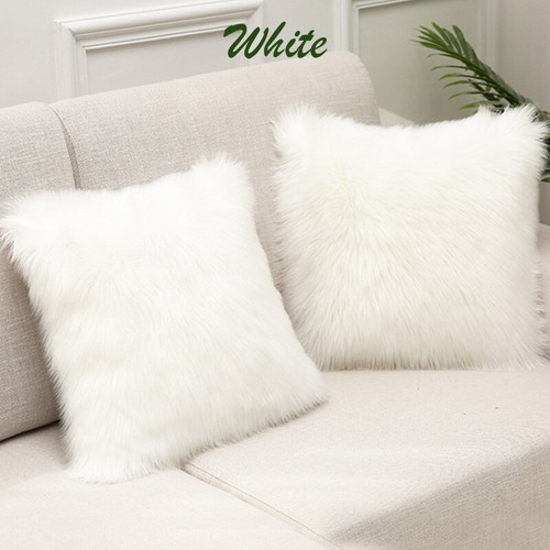 Long Shaggy Faux Fur Cushion Covers Soft Fluffy Throw Large Pillow Case Home Acc - Picture 3 of 22
