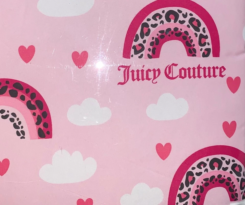 Juego de edredón y fundas Juicy Couture rosa con arco iris, logotipos y corazones COMPLETO Foto 3 de 4