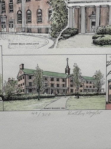 Hanover Colege 1986 Signed Print Limited Edition Kathy Vogler 49/300 - Picture 9 of 20