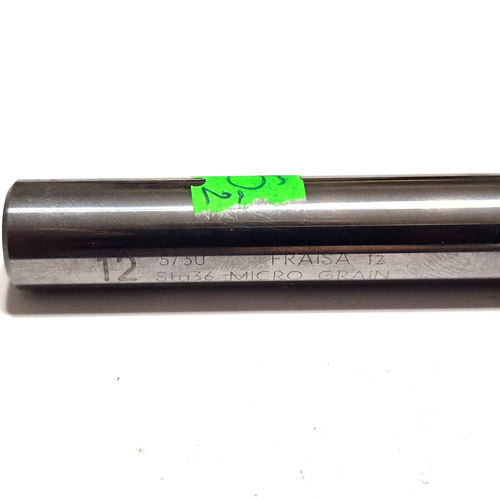 Cappotto TiAIN lungo Fraisa VHM mulino estremità carburo solido 12 mm 3 flauto 15-2 - Foto 5 di 10