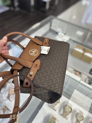 MICHAEL KORS CARMEN MEDIUM PURSE SATCHEL HANDBAG BROWN BAG MESSENGER CROSSBODY