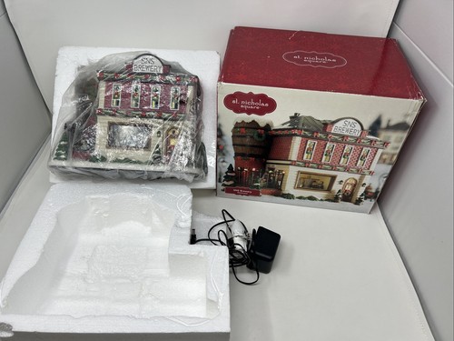 St. Nicholas Square Village SNS Brewery Box 2009 lighted Christmas House Great - Picture 19 of 19