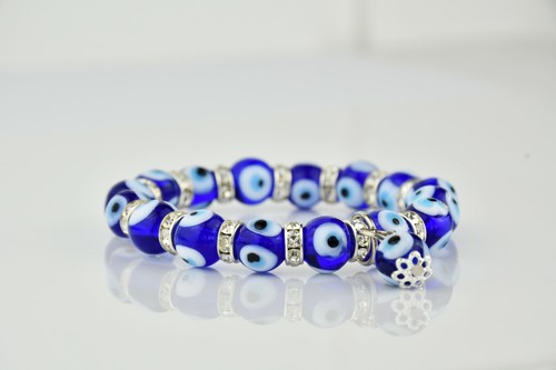 Turkish Greek Mari Blue Evil Eye Nazar and Hamsa Hand Bracelets 1pc - Bild 4 von 6