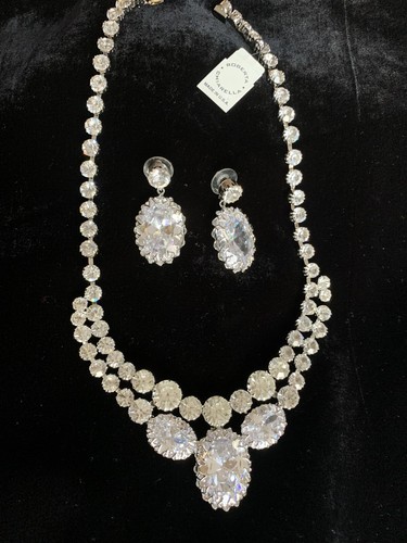 Roberta Chiarella Wedding Crystal Necklace & Earnings w. Swarovski Elements - Picture 5 of 7
