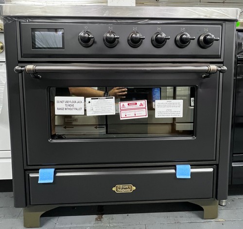Ilve UMI09NS3MGB Majestic II Collection 36 Inch Freestanding Electric Induction - Picture 1 of 14