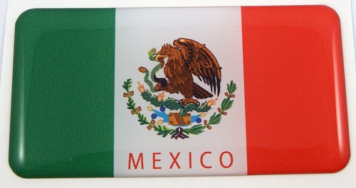 Mexico Mexican flag domed decal 3D sticker emblem 2.6" se tof 1 or 2 - Foto 4 di 5