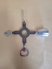 Bar Buddy, Cast Iron Multifunctional Bar Tool. Jigger, Corkscrew, Bottle Opener