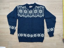EMS Men's Size S Vintage Thick Knit Sweater Made In USA 100% Cotton VTG