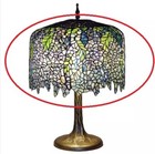 9.5 x 8 inch Tiffany Wisteria Mosaic Baroque Stained Lamp Shade Multicolor