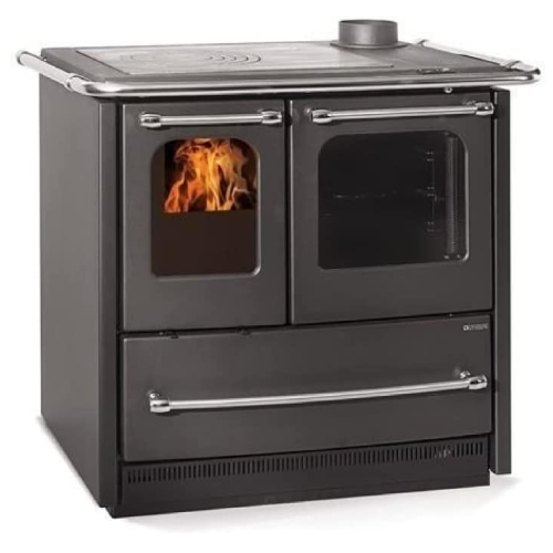 La Nordica Cocina A Madera Sovrana Easy Evo 2.0 Antracita 9,2 Kw Estufa para 215 - Imagen 3 de 4