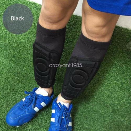 Kid Adult Shock Absorption Breathable Soccer Football Leg Shin Guards Calf Socks - Picture 2 of 8