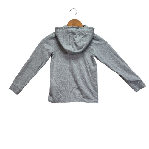 Nike Boys Swoosh Logo Full Zip Streetwear Gray Sweater Hoodie Kid's Youth 6 M - Picture 2 of 4