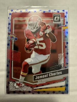2023 Donruss Optic Blue Star Silver Holo Prizm Jamaal Charles #91 Chiefs NFL SP