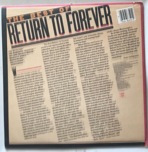 Return To Forever - The Best Of Return To Forever - 1980- Vinyl LP - Picture 2 of 3