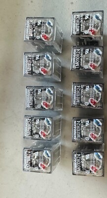 TM010R24 Schrack Relay NEW (lot of 10) 24VAC 8 Pin Flat Blade with Pilot