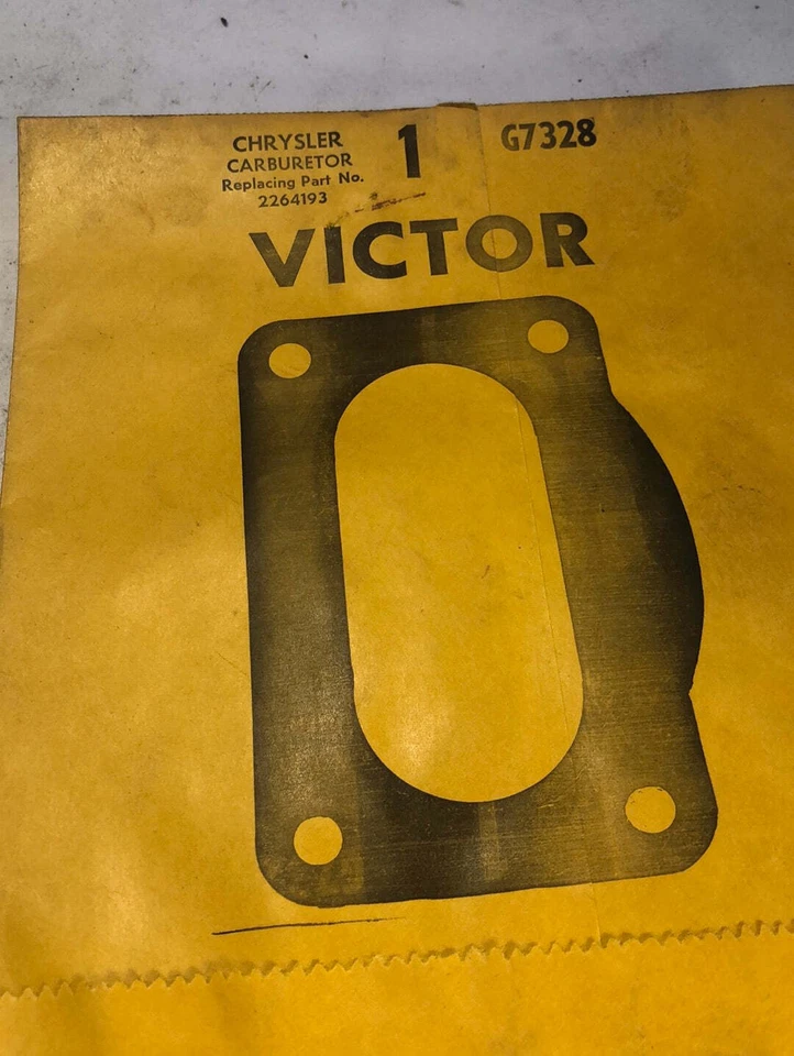 1959 - 1965 年克莱斯勒道奇普利茅斯化油器垫片 Victor G7328 264193 — 第 3/3 张图片