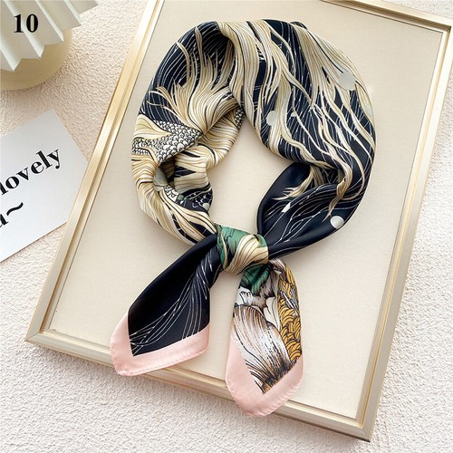 70*70cm Women Soft Bandana Shawl Square Silk Scarf Printed Small Neck Scarves AU - Picture 41 of 57