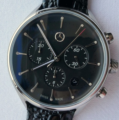 Mercedes Benz Classic Business Sport Car Accessory Swiss Made Chronograph Watch - Picture 11 of 24