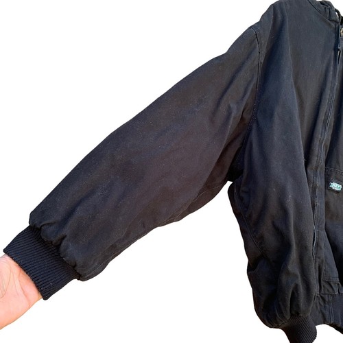 KEY Jacket Canvas Black Mens Size 3XLT Hooded Pockets Workwear Work Distressed - Picture 3 of 13