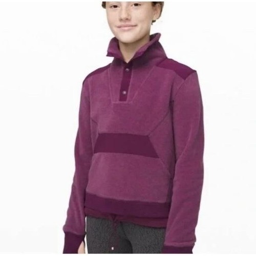 IVIVVA LULULEMON to the peak fleece 1/4 snap pullover size 10 girls Athletic - Picture 8 of 8