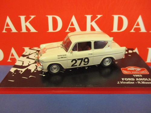 Die cast 1/43 Modellino Auto Ford Anglia Rally Monte Carlo 1963 J. Vinatier - Foto 1 di 4