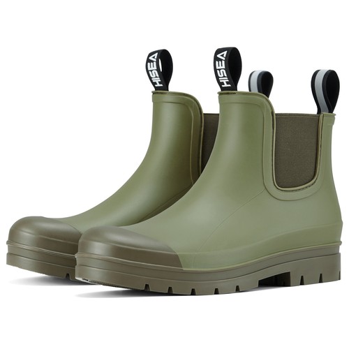 HISEA Women Ankle Chelsea Rain Boot Waterproof Arch Support Garden Mud Work Boot - Picture 39 of 48