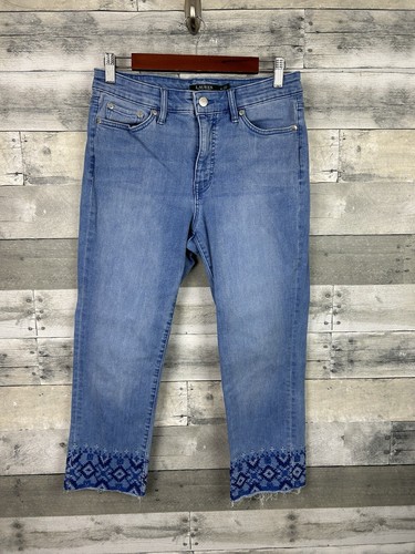 Lauren Ralph Lauren Damen Cropped Jeans 8 mit Knöchelstickerei