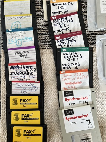 87 Diskettes Floppy Disk Vintage Macintosh Software & Cabinet - Afbeelding 12 van 24
