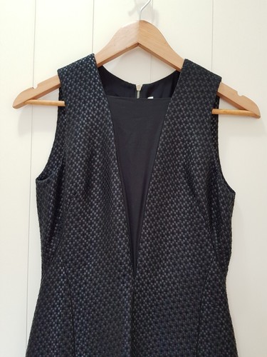WILLOW Elegant Sleeveless Square Neck Party Cocktail Dress Black NWOT Size 6 - Picture 4 of 24