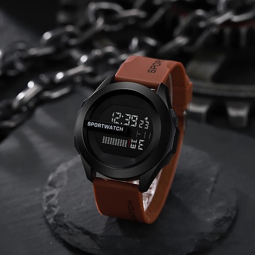 Orologio Uomo Sportivo Digitale Impermeabile Cronometro Sveglia Data Settimana Display - Foto 6 di 12