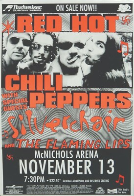 Red Hot Chili Peppers Mini Concert Reproduction Poster archival
