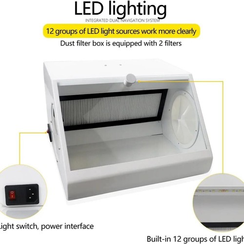 Dental LED Sandblasting Dust-proof Case Grinding Polishing Lapping Protector Box - Picture 4 of 15