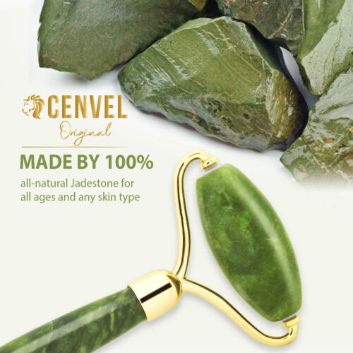 100% vero cristallo rullo di giada e Gua Sha set con siero di vitamina C | Ottimo regalo - Foto 12 di 32