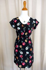$78 ~TUCKER for TARGET~ FLORAL DRESS - BLACK MULTI M