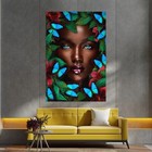African America Canvas, Abstract Black Women Home Gallery Art, Black Art