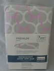 NEW HOMZ Cotton Padded Ironing Board Cover Pink Gray White Elastic WStraps