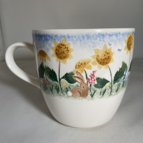 Vintage Nikko 1999 Remember When Sunflower Bunny Mug Cup - Picture 2 of 6