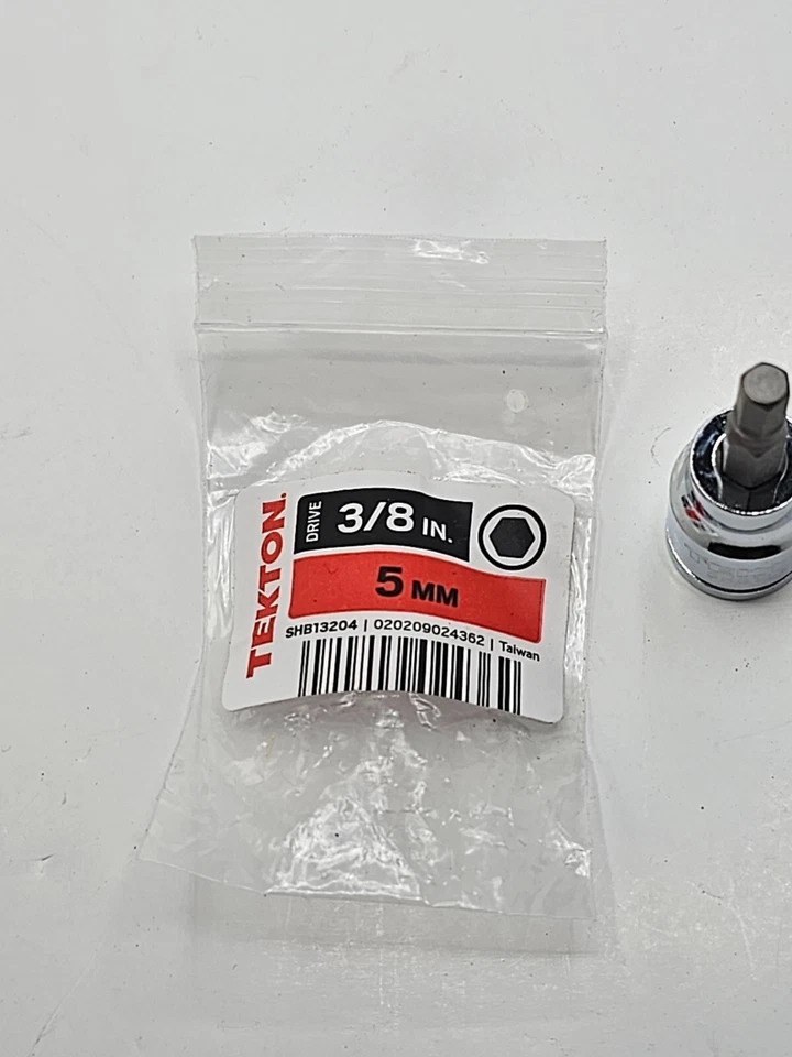 ( QTY 12 ) TEKTON Hex Bit Socket Standard 3/8" Drive x 5 MM SHB13204 - Image 3 of 4