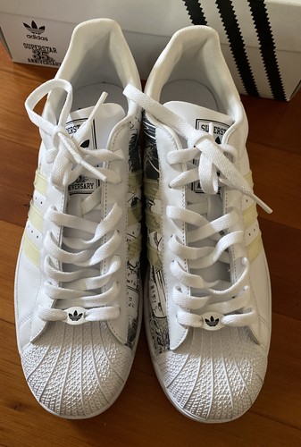 RARE & NEW Adidas Superstar Captain Tsubasa Men’s Size 11 White Blue (133670) - Picture 6 of 12