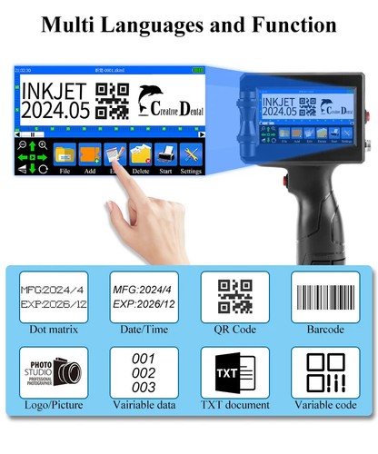 Handheld Inkjet Printer 600DPI Date Logo Barcode Coder Batch Coding Machine - Picture 9 of 15