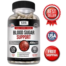 Blood Sugar Support 120ct Glucose Support Alpha Lipoic Acid Cinnamon Magnesium