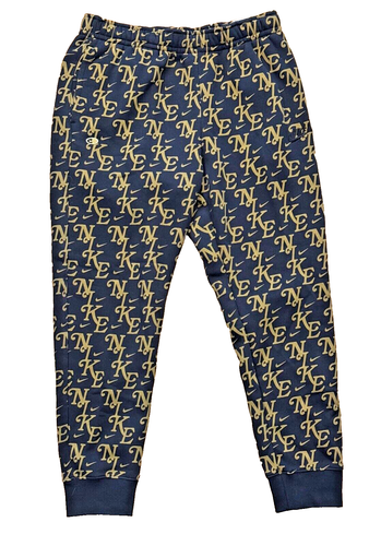 Men Nike BB LA Monogram Club Fleece Sweatsuit Size M Black Gold FZ2230 & FZ2231 - Picture 15 of 22