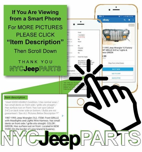 1992-1995 Jeep YJ Wrangler OEM Factory Headlight Dimmer Switches w/ Bezel Switch - Picture 17 of 17