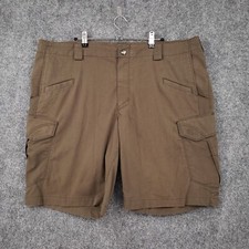 5.11 Tactical Cargo Shorts Mens 40 Brown Utility Ripstop Cotton Canvas Outdoor